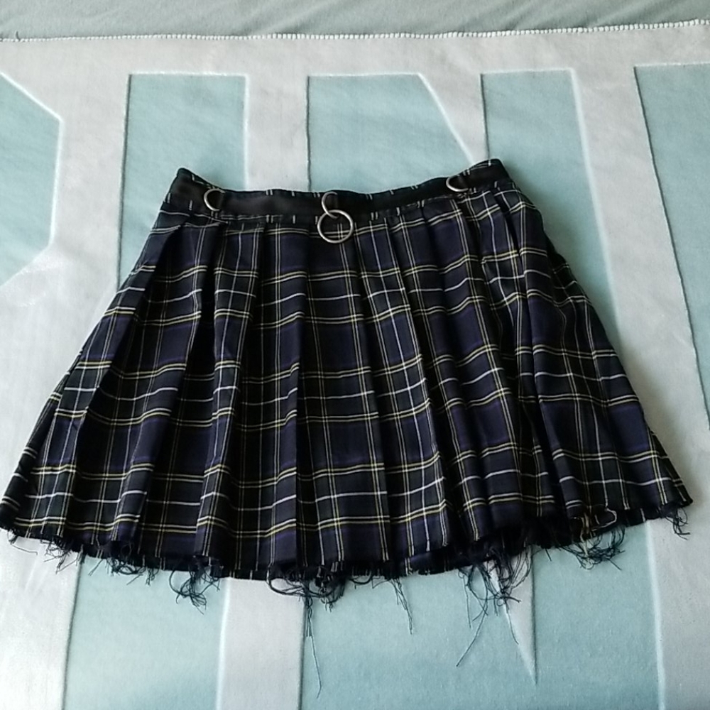 Current Mood Plaid Skirt